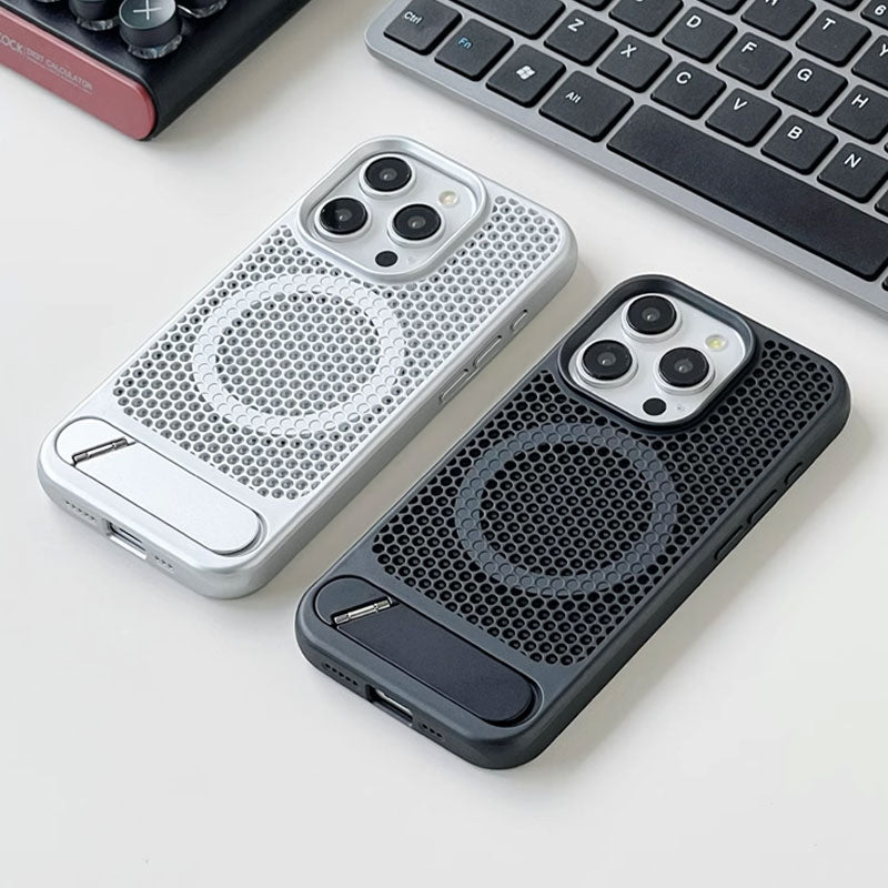 Magnetic Heat-dissipation Phone Case with Kickstand for iPhone