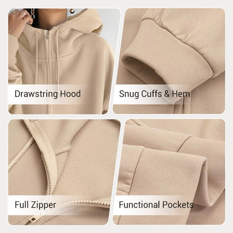 💥Limited Time Special Offer 50% off🔥Women's Winter Zipper Hooded Sweater