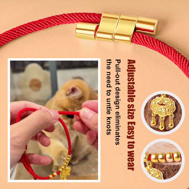 Pet New Year Gold Lock Collar