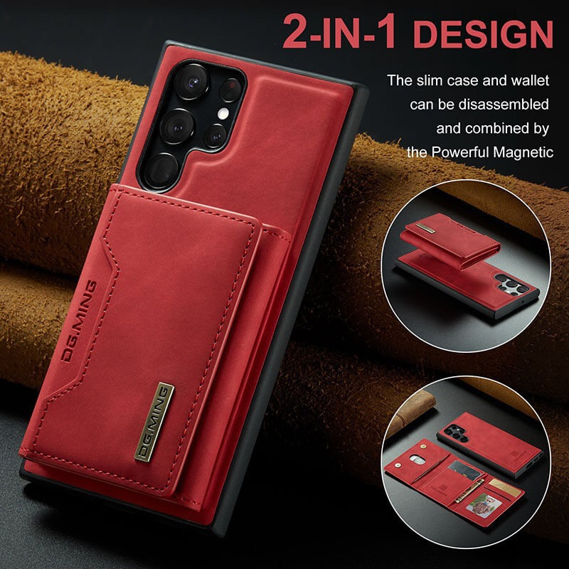 Magnetic Leather Detachable Wallet Samsung Case