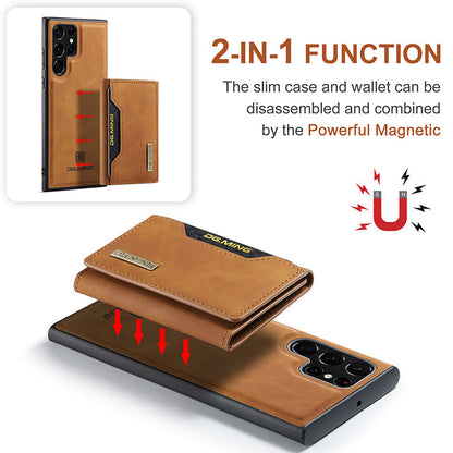 Magnetic Leather Detachable Wallet Samsung Case