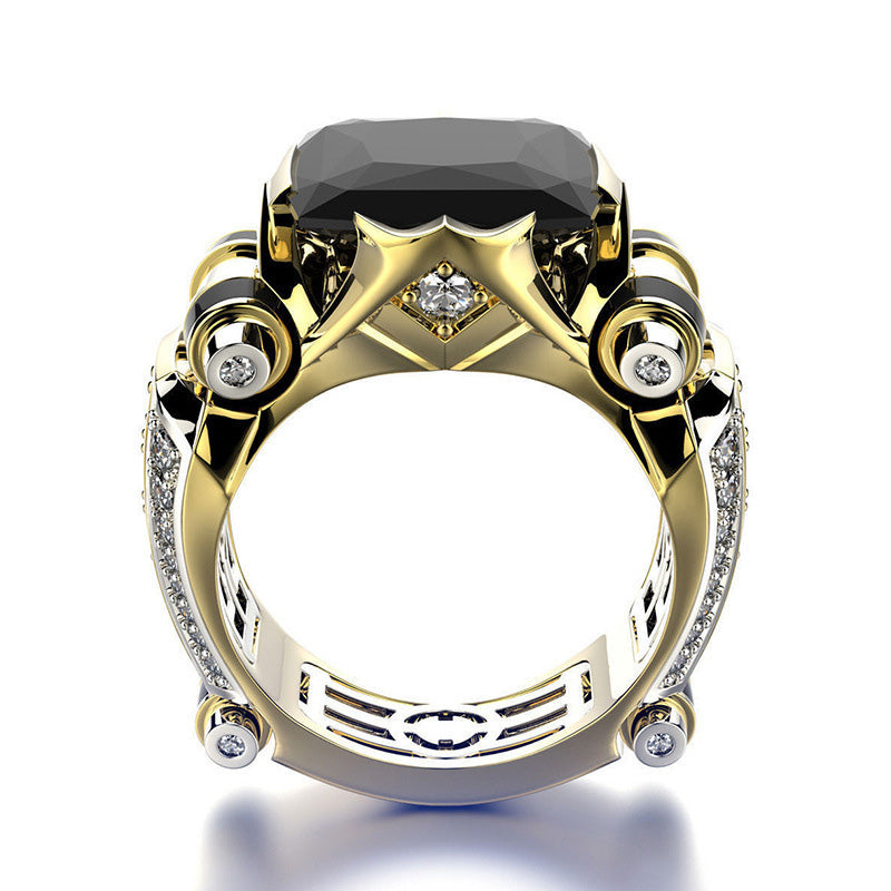 💍Bague Vintage Large Bandeau en Zirconium Robuste💍