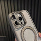 Coque magnétique pour iPhone avec support caché et film protecteur pour objectif
