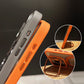Coque magnétique pour iPhone avec support caché et film protecteur pour objectif