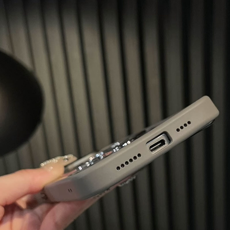 Coque magnétique pour iPhone avec support caché et film protecteur pour objectif