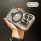 Coque magnétique pour iPhone avec support caché et film protecteur pour objectif