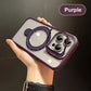Coque magnétique pour iPhone avec support caché et film protecteur pour objectif
