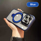 Coque magnétique pour iPhone avec support caché et film protecteur pour objectif