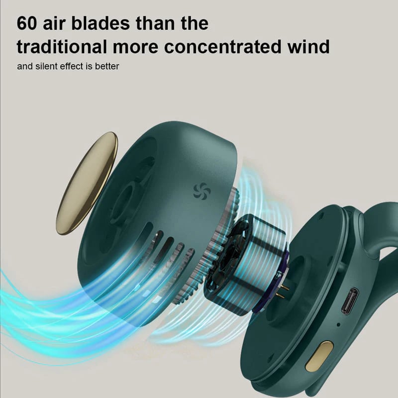 🎁Vente chaude -50 %⏳Petit ventilateur tour de cou à pince tourbillon