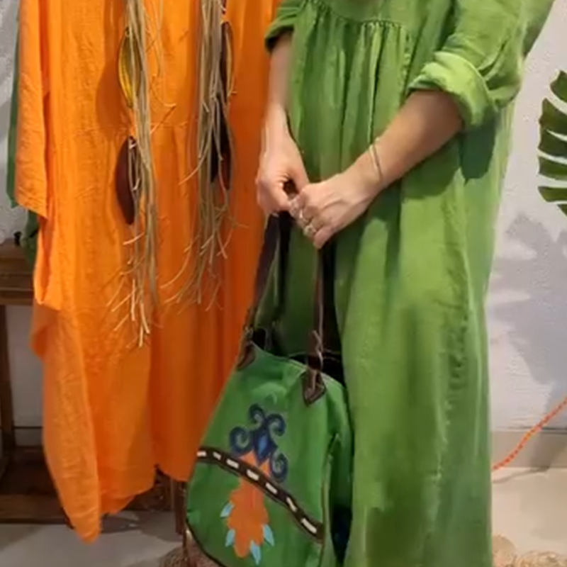 💖Vente limitée 50% DE RÉDUCTION💖Robe en lin à manches longues pour femmes, style boho décontracté