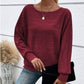 🌹Soldes d'automne - 49 % de réduction🌹Haut rayé à col rond et manches longues