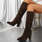 💥Nouveautés Offre spéciale-Bottes à talons hauts unies élégantes pour femmes