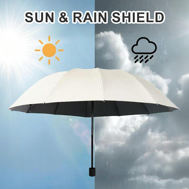 ☔ Parapluie Grand Format 12 Baleines Pliable et Anti-Vent - Protection Ultime !