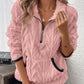 Sweat-shirt à demi-zip et poche molletonnée