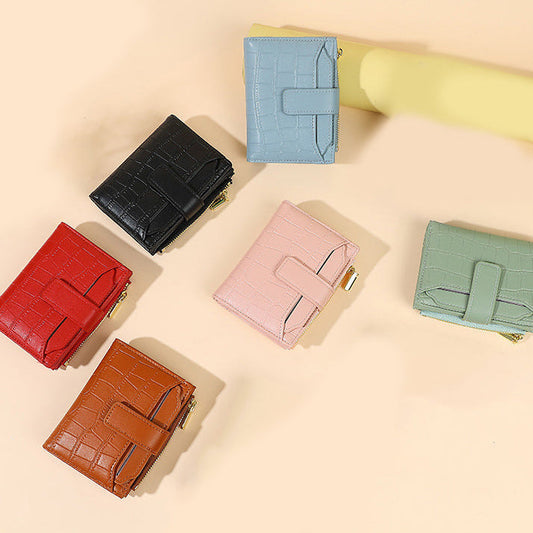 Portefeuille Compact Uni pour Femme