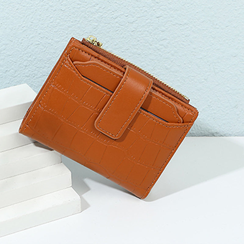 Portefeuille Compact Uni pour Femme