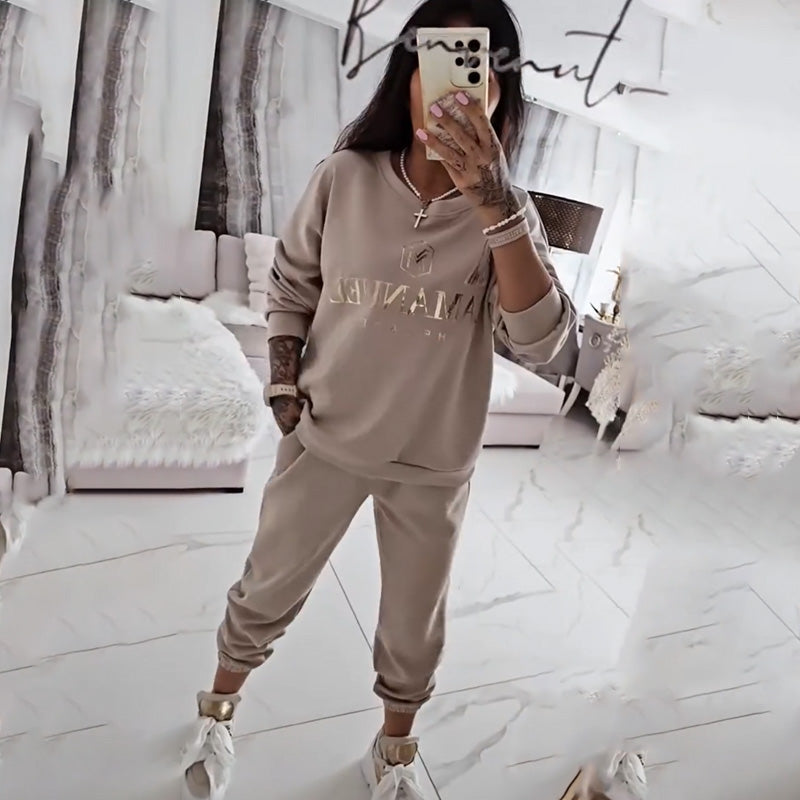 ⏳ Offre à durée limitée ! ⏰ Ensemble décontracté pour femme — blouse imprimée et pantalon ample