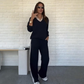 🍂Ensemble chemisier à col et pantalon à manches longues pour femme