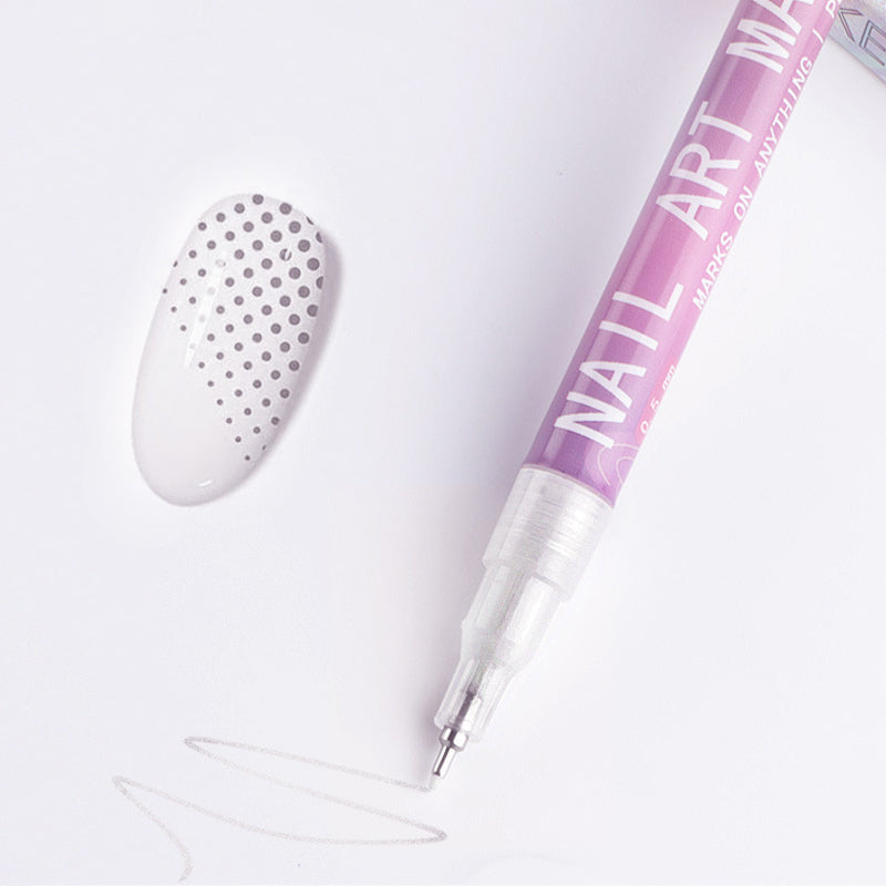 Conjunto de canetas para nail art de 12 cores