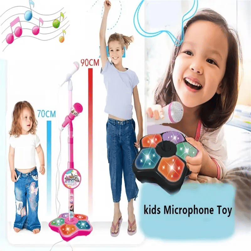 🎁🎄Promoção de Natal com 50% de desconto! 🎤✨Microfone de brinquedo, máquina de karaokê de brinquedo com luz