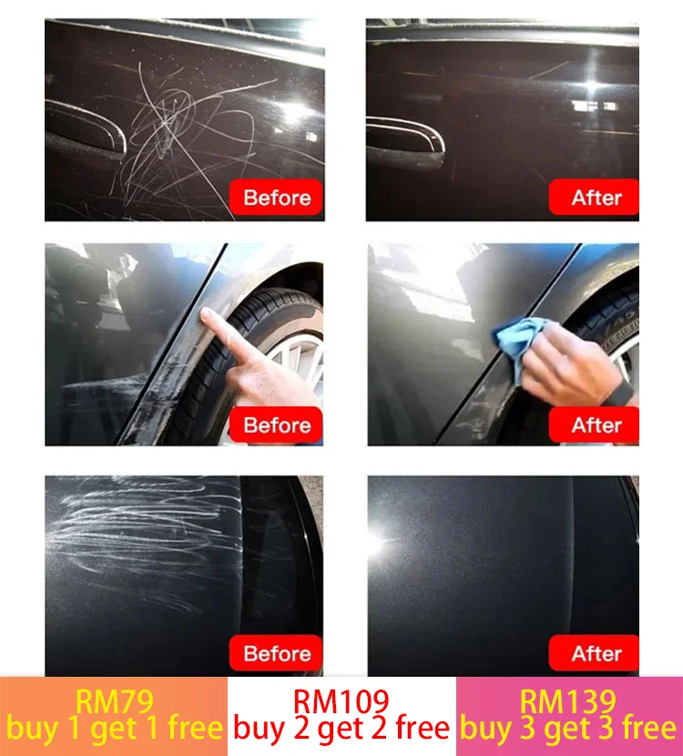 Spray reparador de arranhões de pintura de carro