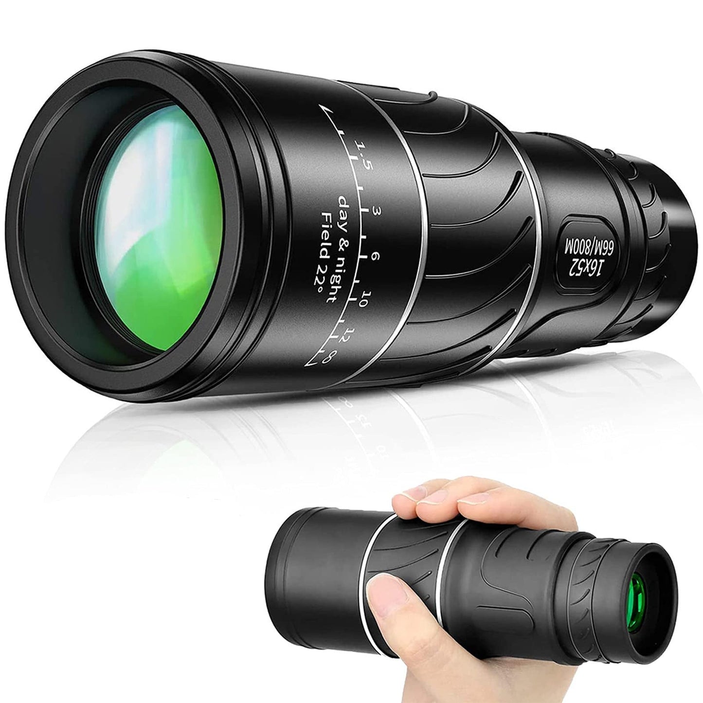 Telescópio monocular profissional de alta potência, alta definição e baixa luminosidade, 16X52