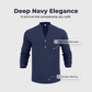 Camiseta Henley casual de outono para homem