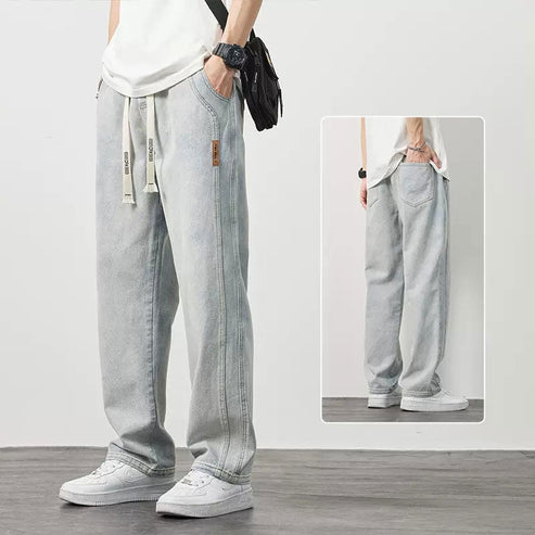 Calça de ganga para homem Solta e Reta