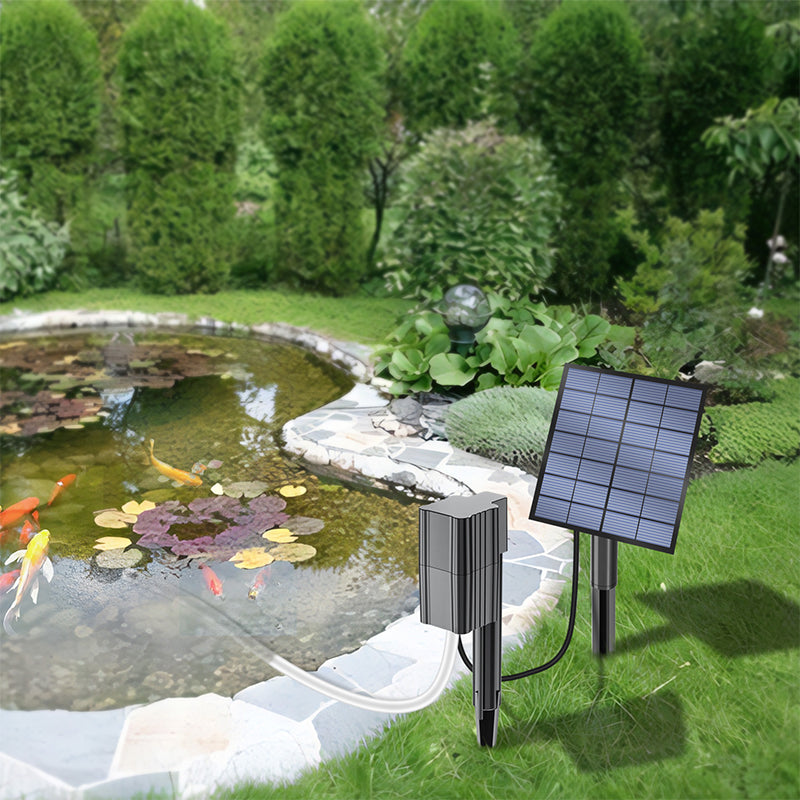 Aerador solar para lago com bomba de ar
