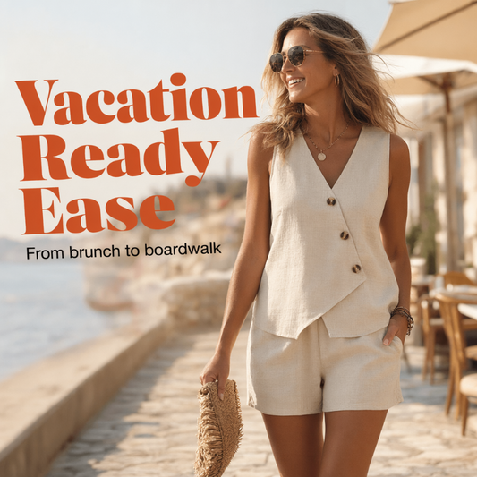 Conjunto de verão descontraído e elegante
