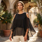 👚✨ Blusa Feminina de Verão com Ombros à Mostra e Babados – Elegante, Fresca e Cheia de Charme
