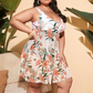 🎉 DESCONTO DE 50% POR TEMPO LIMITADO! 👗 Fato de banho feminino com estampado floral – Saia esvoaçante em linha A e painel modelador da barriga 🌸
