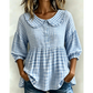 ⌛Oferta por tempo limitado - Blusa casual para mulher com estampado xadrez vichy