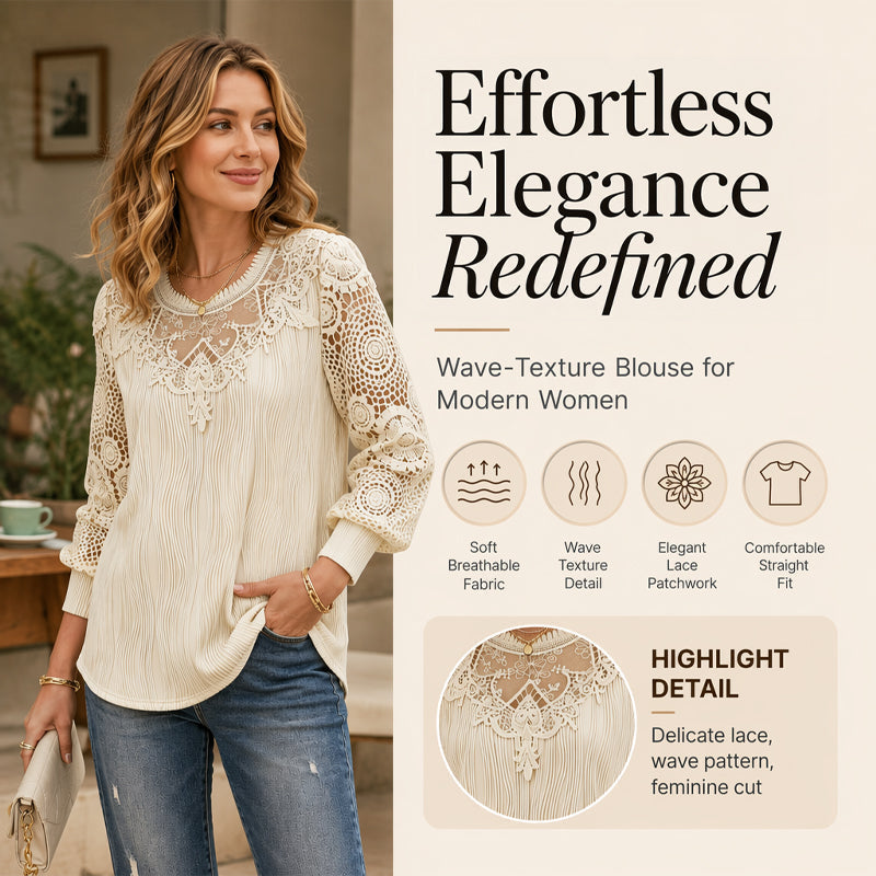 Top feminino elegante em patchwork de renda