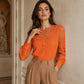 Top feminino elegante em patchwork de renda