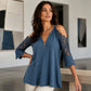 ✨👚Top feminino de renda com ombros à mostra e fecho de correr