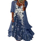 ⭐👗 Conjunto de vestido maxi floral e casaco de malha – Patchwork de renda e saia esvoaçante para uma elegância natural ✨