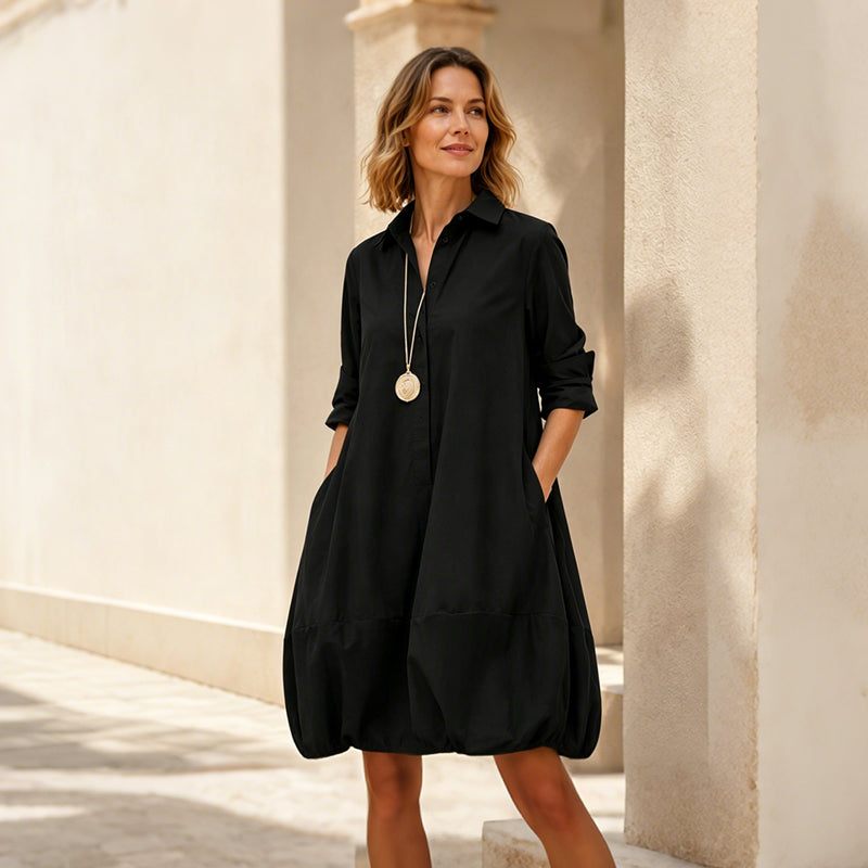 ✨👗Vestido-camisa casual de botões para mulher