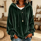 🌸💖Camisola com capuz de veludo casual para mulher