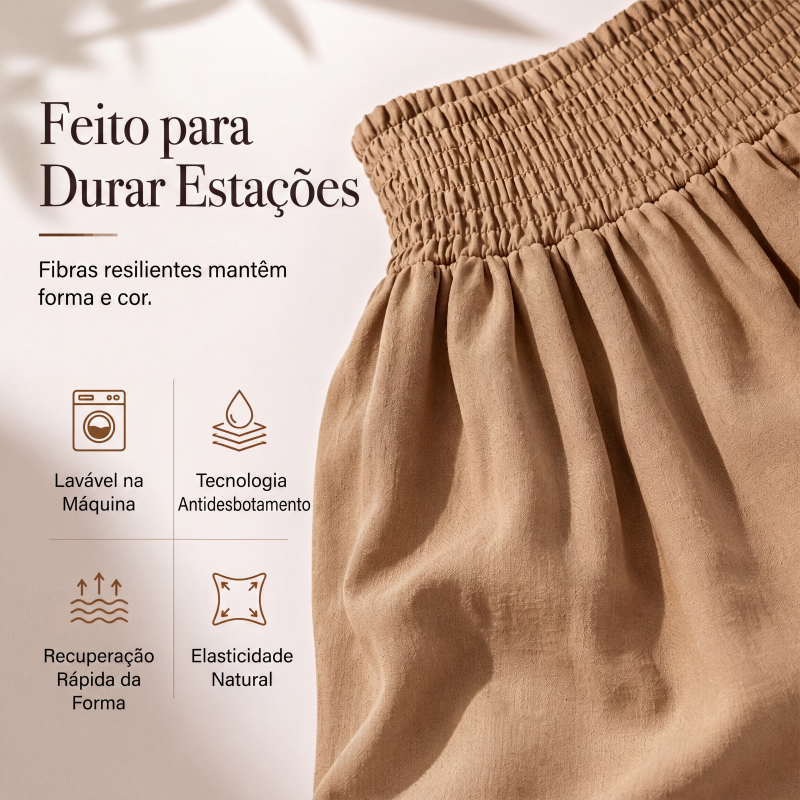 Calças harem casuais femininas com cintura franzida