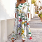 ✨Em alta agora 👗 Vestido feminino de manga curta com estampa e bolsos
