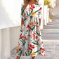 ✨Em alta agora 👗 Vestido feminino de manga curta com estampa e bolsos