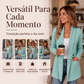 Cardigã de tricô trespassado casual para mulher