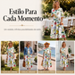 ✨Promoção Quente 50% DE DESCONTO 👗 Vestido Feminino de Manga Curta com Estampa e Bolsos
