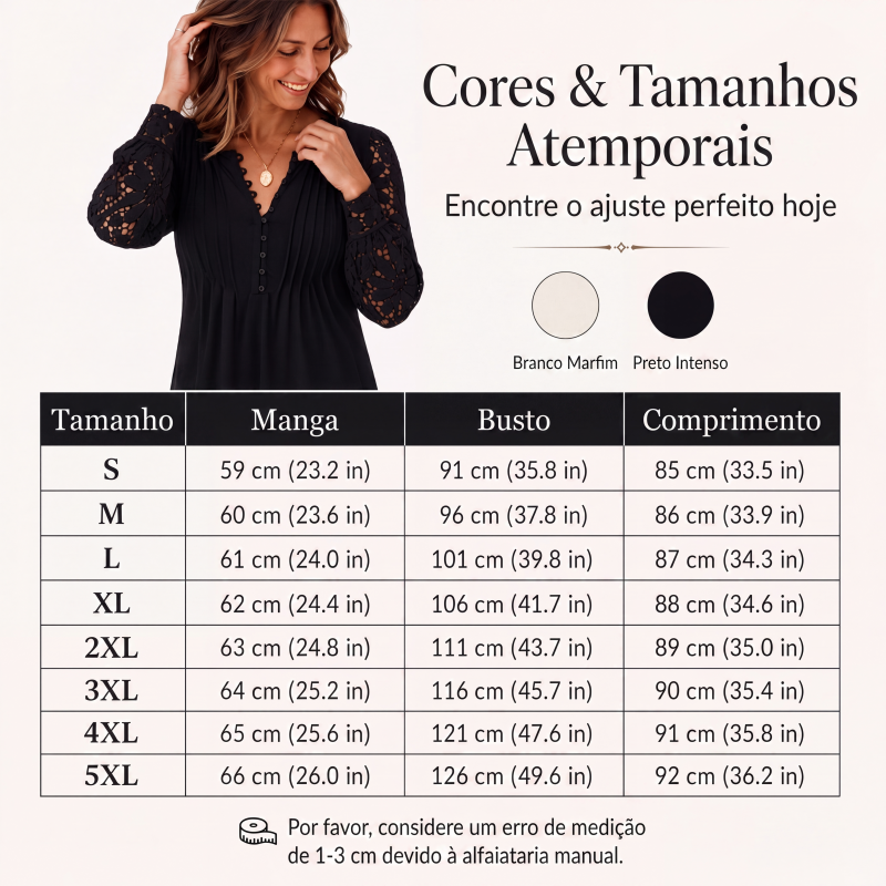 Vestido feminino de renda com manga longa