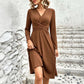 Vestido Midi Feminino Elegante com Decote em V