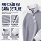 Camiseta masculina de trama waffle com zíper de quarto de comprimento