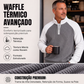 Camiseta masculina de trama waffle com zíper de quarto de comprimento